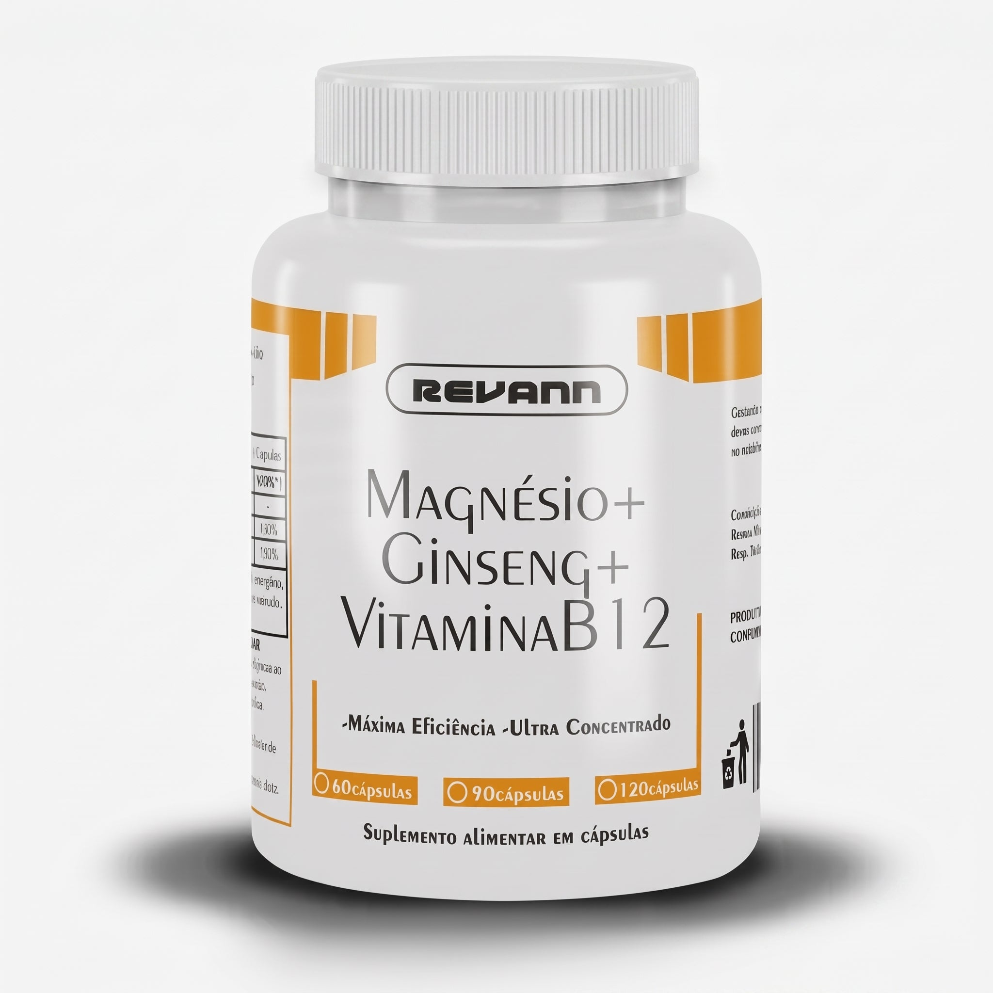 Magnésio + Vitamina B12 – 60/90/120 Cápsulas